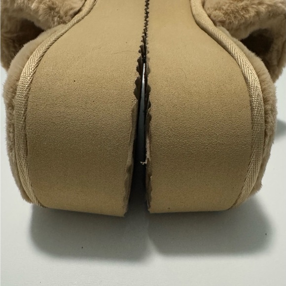 Muk Luks Tan Furry Slippers - Picture 7 of 8